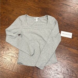 Athleta Signature Rib Square Neck Top